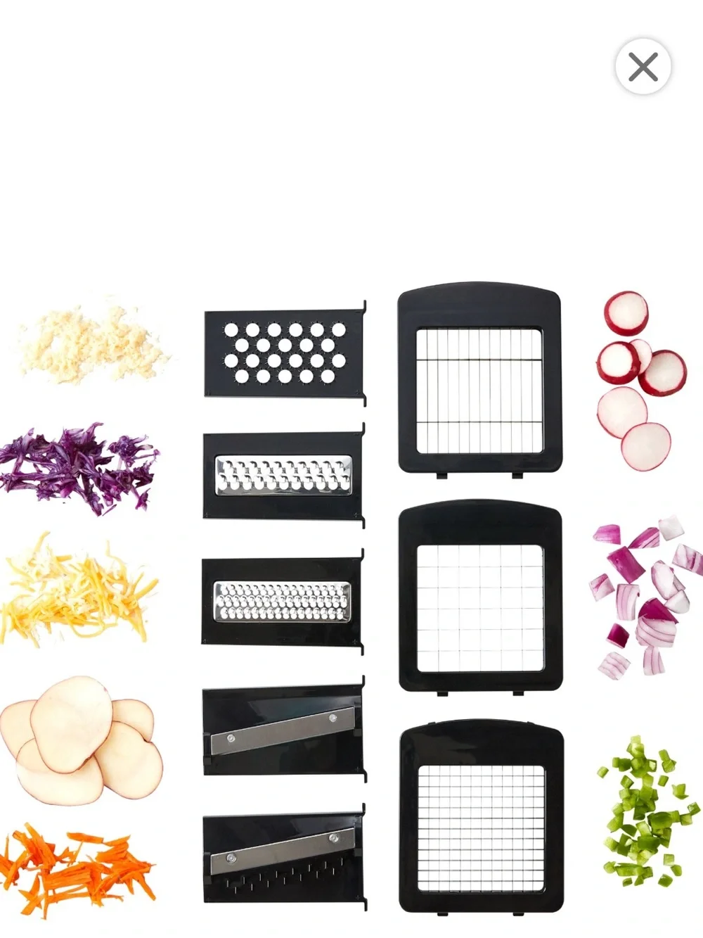 (6) Miu vegetables 11 pieces chopper and slicer